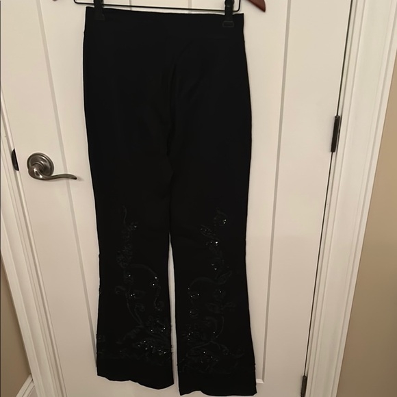 Elegant Black Sequin Embellished Stretchy Pants, size L - Picture 7 of 7
